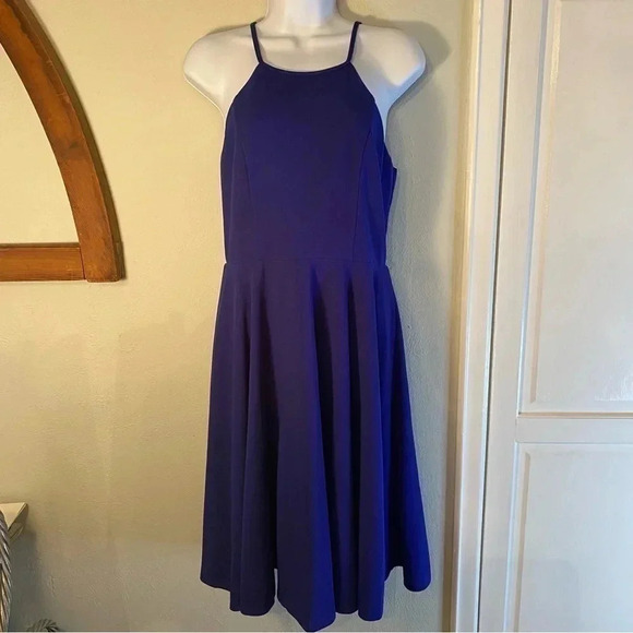 Lulu’s Fit and Flare Apron Bodice Dress Knee-Length Thin Straps Party Size Small - Picture 1 of 11